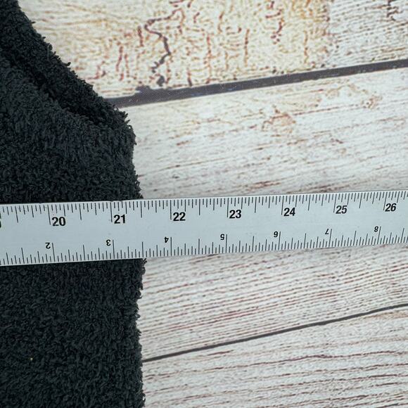 Natural Life Fuzzy Fleece Cropped Tank Top Sweater Womens Medium Gray - Picture 5 of 6